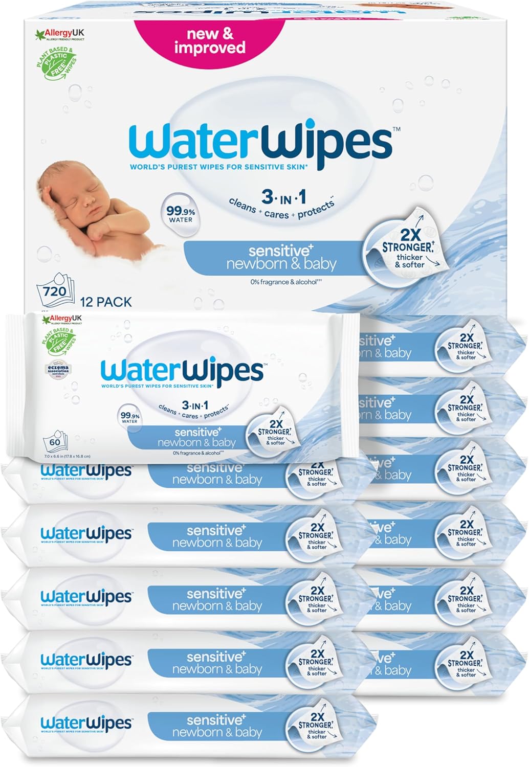 WaterWipes Sensitive Baby Wipes (720 Count)