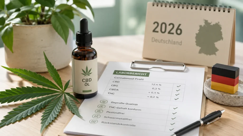 CBD-Kaufcheck Deutschland mit CBD Öl, Laborbericht und THC-Prüfung