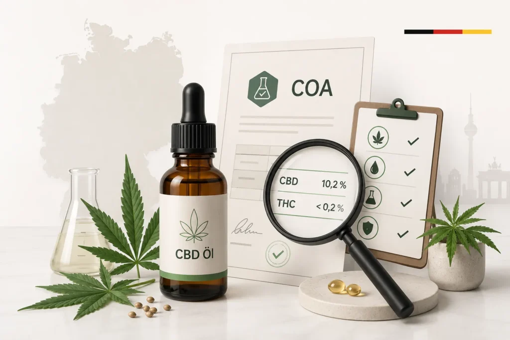 CBD Öl Test 2026 mit CBD Öl, Laborzertifikat, Preisvergleich und COA