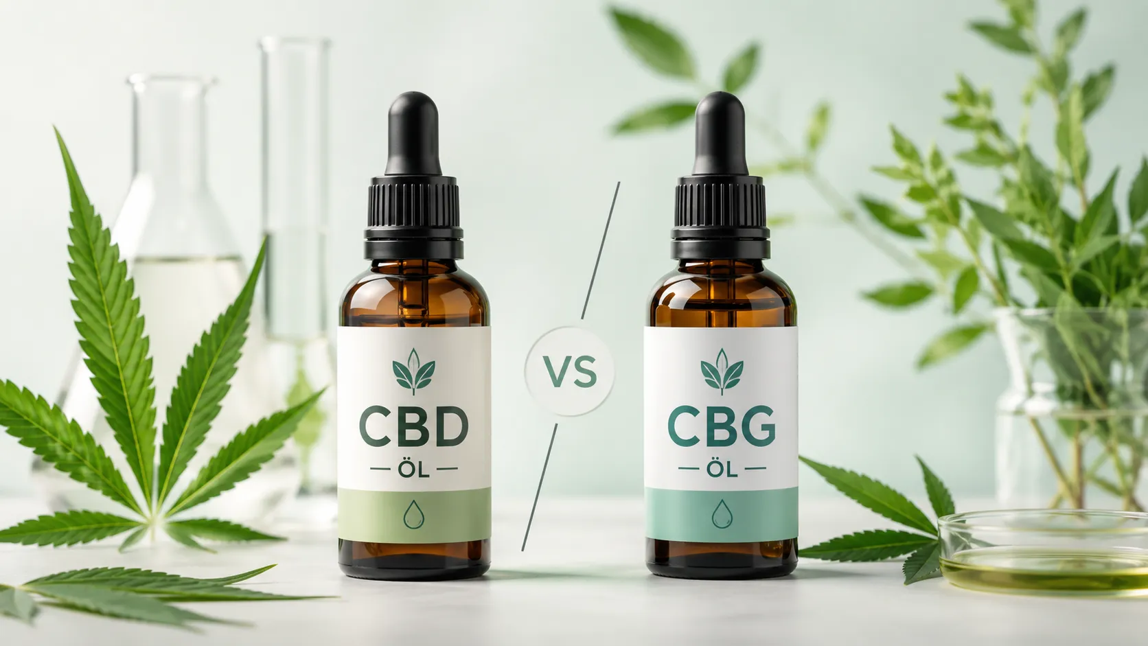 CBG Öl und CBD Öl im Vergleich mit Nordic Oil Beispielen
