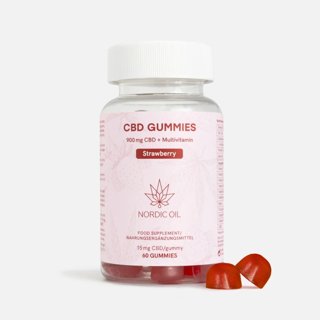 Nordic Oil CBD Fruchtgummis 900mg Erdbeere im Produktcheck