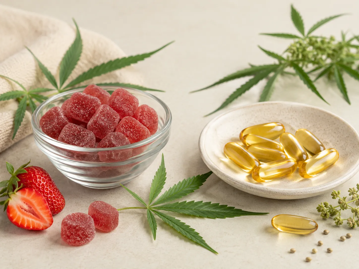 Nordic Oil CBD Fruchtgummis und CBD Kapseln im Vergleich
