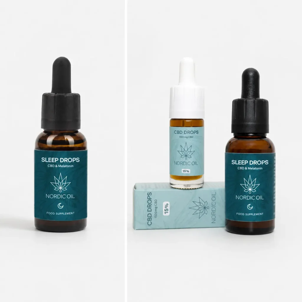 Nordic Oil Schlaf Set Tropfen und CBD Schlaftropfen mit Melatonin im Vergleich
