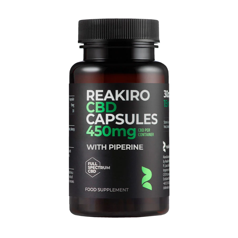 Reakiro CBD Kapseln vegan 450 mg mit Piperin