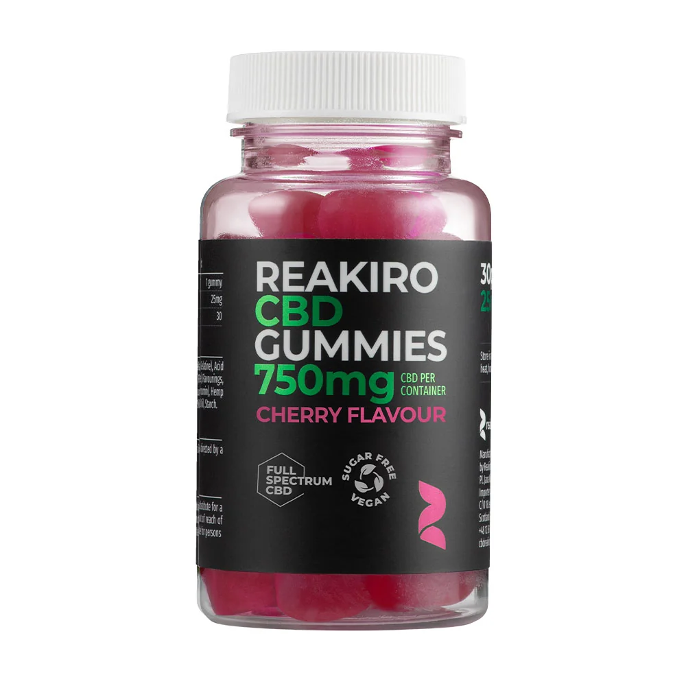Reakiro CBD Gummies vegan 750 mg mit Kirschgeschmack