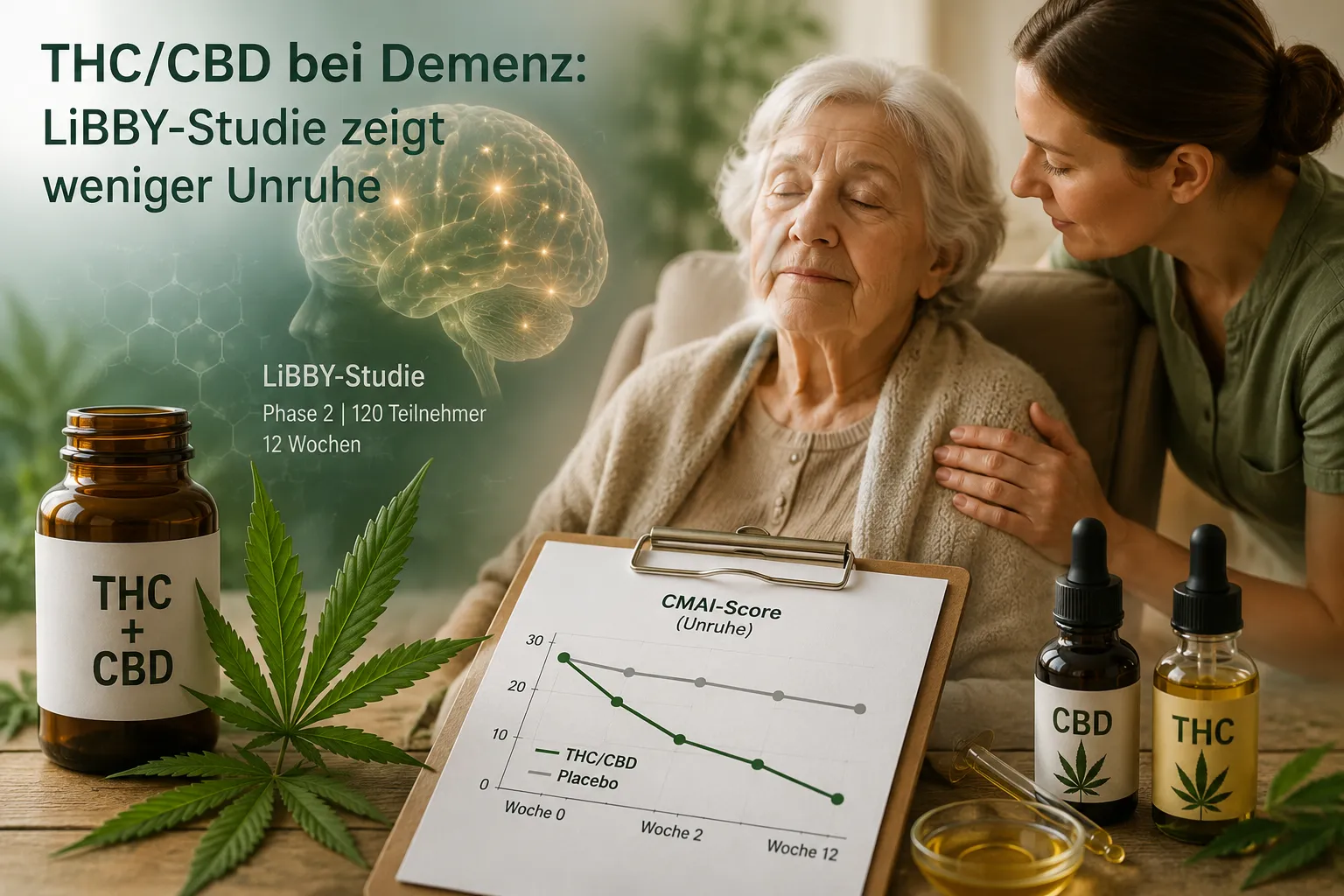 THC-CBD-Studie zu Unruhe bei schwerer Demenz