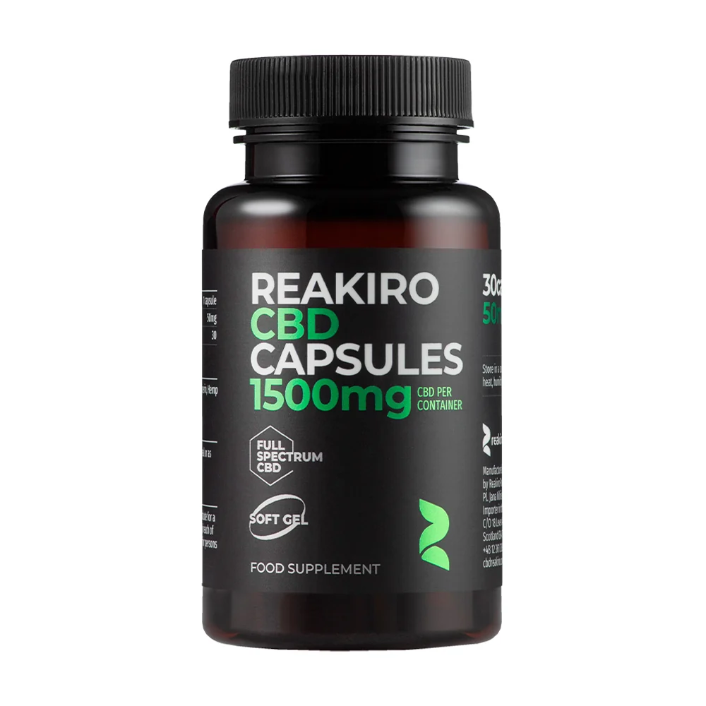 Reakiro CBD Kapseln 1500 mg Vollspektrum 30 Stück