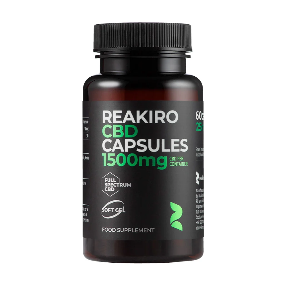 Reakiro CBD Kapseln 1500 mg Vollspektrum 60 Stück