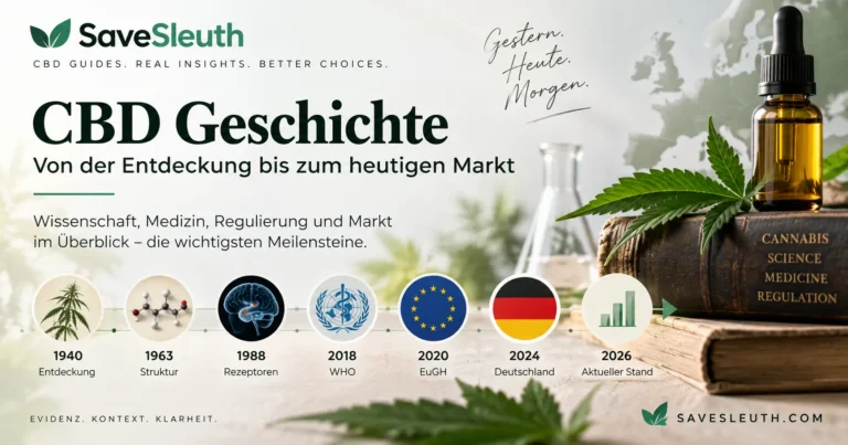 CBD Geschichte Timeline von der Entdeckung 1940 bis zur Regulierung und zum Markt 2026