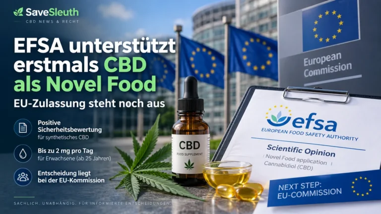 EFSA bewertet CBD als Novel Food positiv – EU-Zulassung steht noch aus