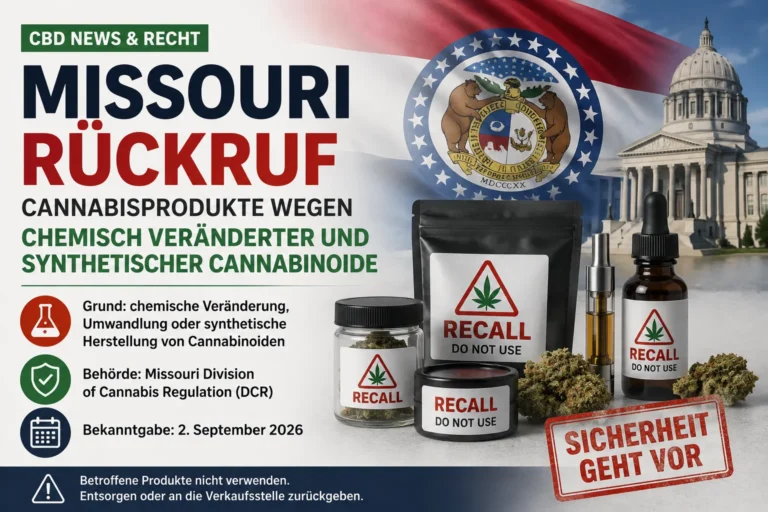 Missouri ruft Cannabisprodukte wegen chemisch veränderter und synthetisch hergestellter Cannabinoide zurück