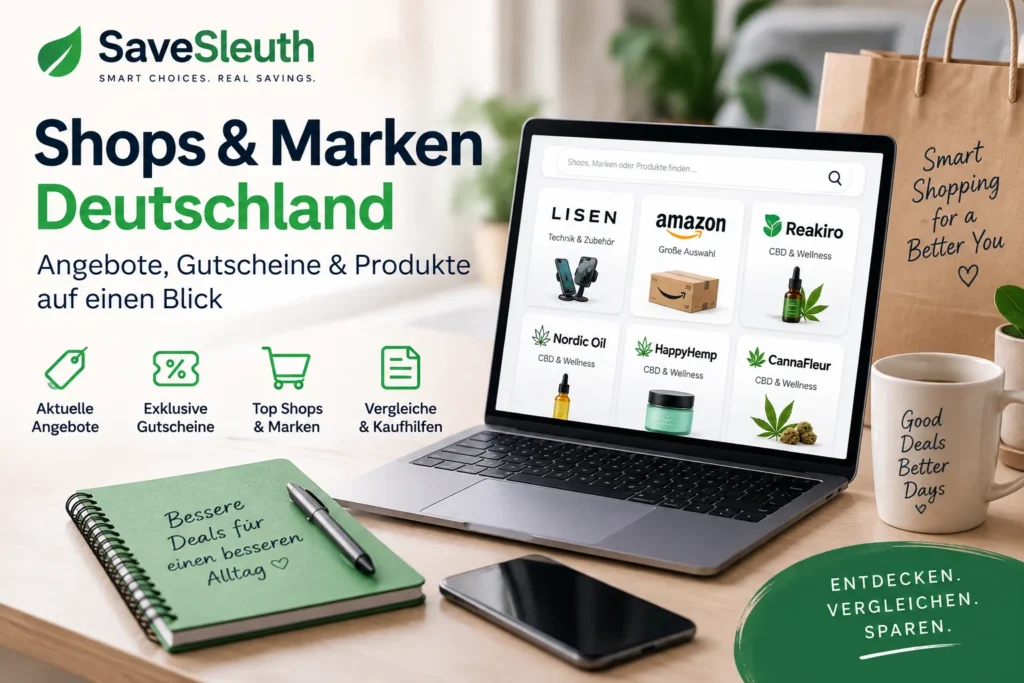 Shops und Marken Deutschland mit Angeboten, Gutscheinen und Produkten bei SaveSleuth