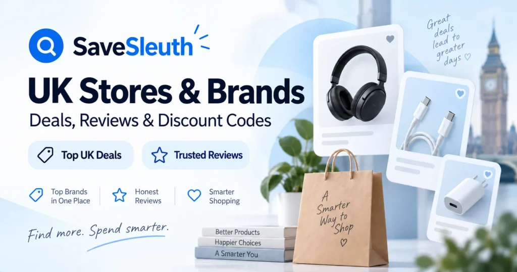 SaveSleuth UK stores and brands hub for deals and reviews