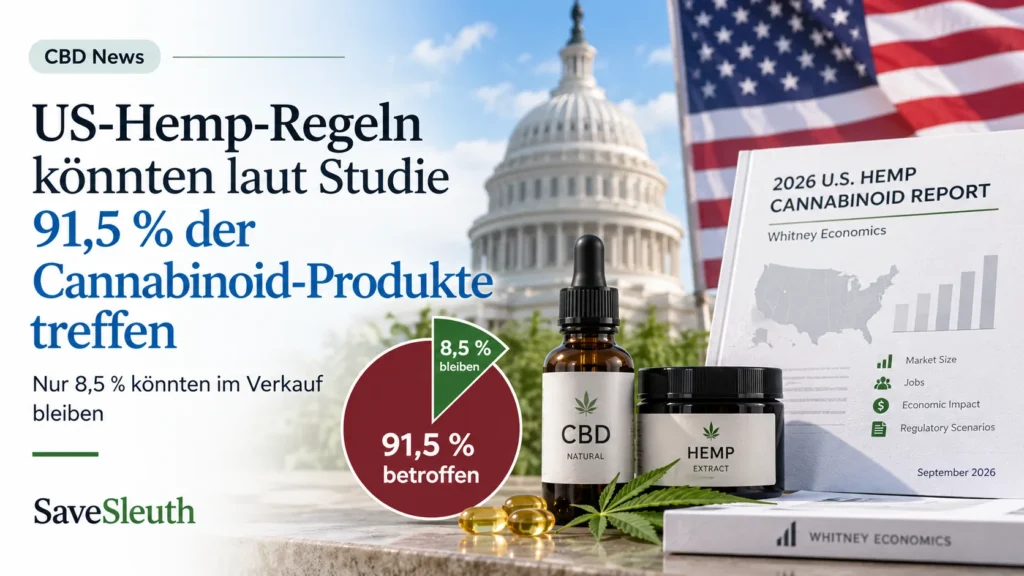 US-Hemp-Regeln könnten laut Studie 91,5 Prozent der Cannabinoid-Produkte treffen
