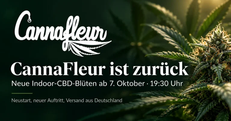 CannaFleur Neustart mit neuen Indoor-CBD-Blüten ab Oktober 2026