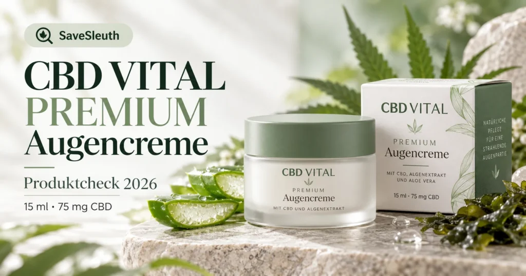 CBD VITAL PREMIUM Augencreme mit 75 mg CBD in 15 ml – SaveSleuth Produktcheck 2026