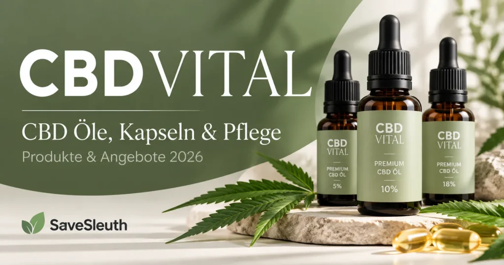 CBD VITAL – CBD Öle, Kapseln und Pflegeprodukte im SaveSleuth Überblick 2026