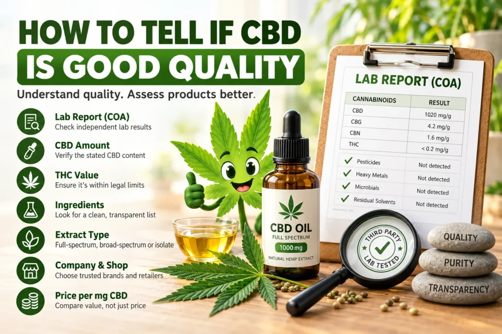 How to tell if CBD is good quality using lab reports, ingredients and product transparency