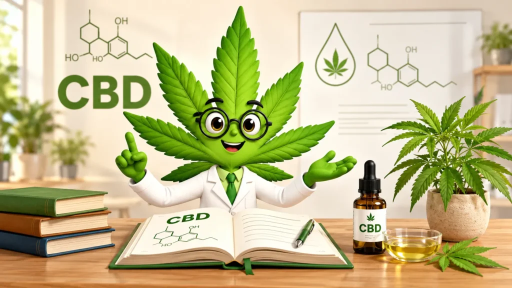 What is CBD explained with cannabidiol, hemp and CBD oil
